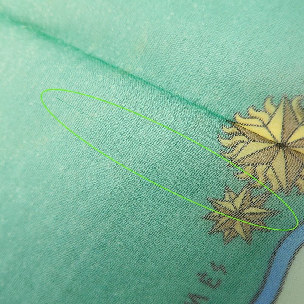 Hermes Carre 40 Cosmos Silk Scarf Green - Picture 4 of 12